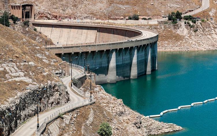 توقف إنتاج الكهرباء في سد دوكان بسبب انخفاض منسوب المياه