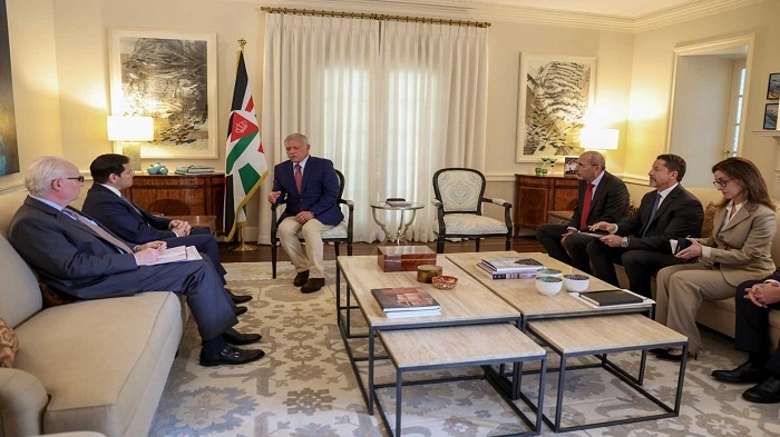 Jordan’s King Abdullah II Meets U.S. Secretary of State Marco Rubio in Washington