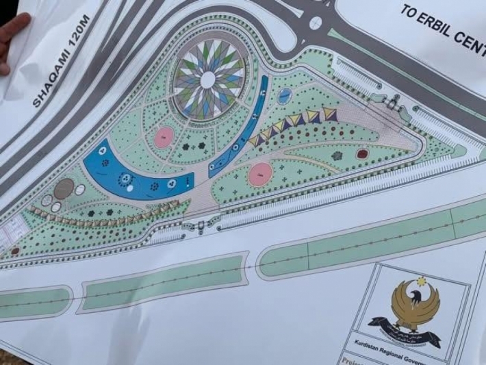 Li ser spardeya Mesrûr Barzanî parkekî mezin tê çêkirin