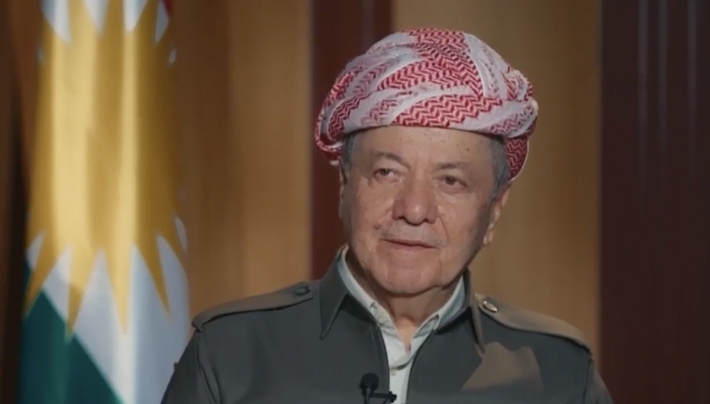 Kurdish Leader Masoud Barzani Expresses Concern Over Lack of Peaceful Messages from Damascus to Kurds