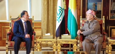 President Barzani Receives New Palestinian Consul General in Erbil