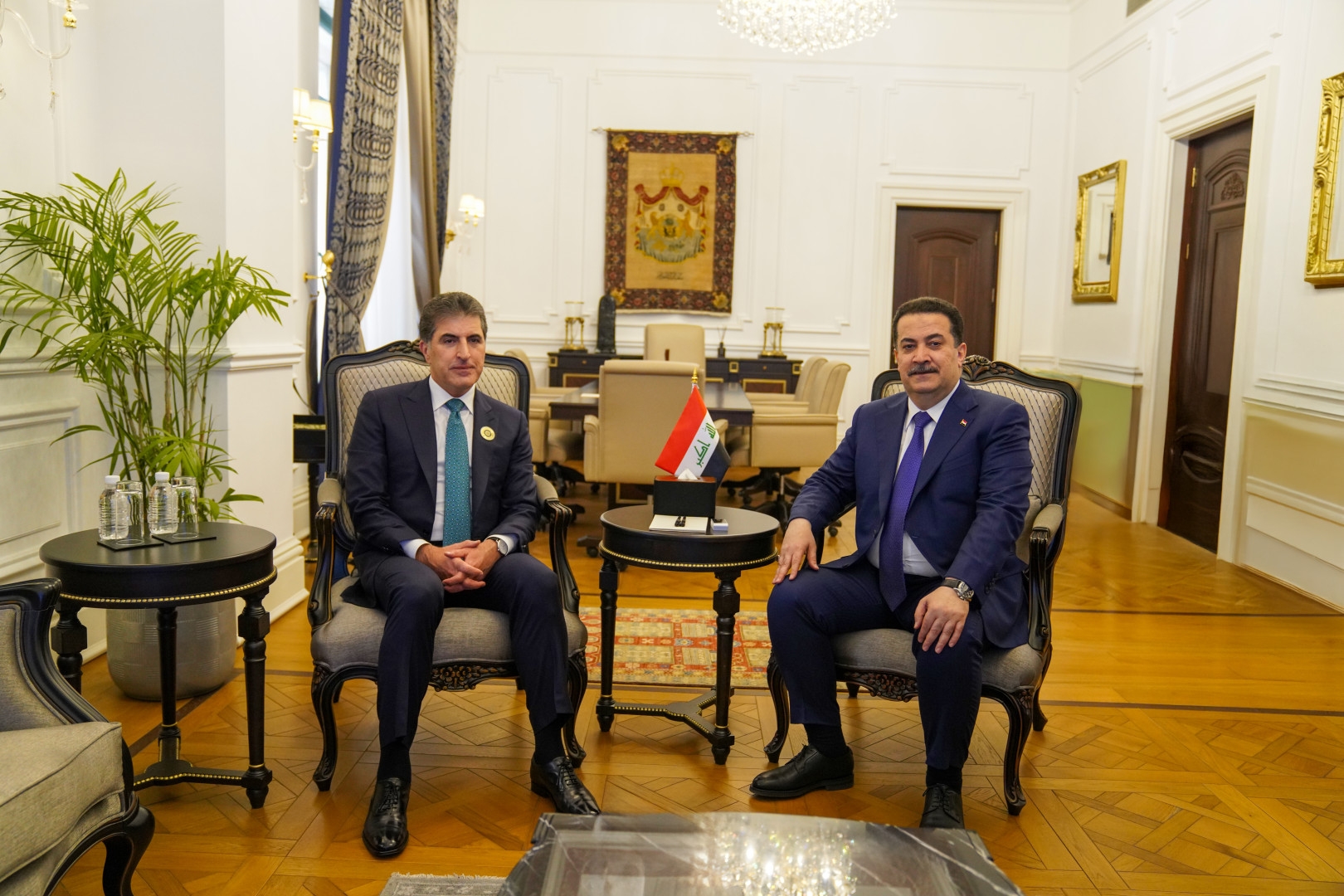 نێچیرڤان بارزانی، سەرۆکی هەرێمی کوردستان، ديدارێكى لەگەڵ بەڕێز محه‌مه‌د شیاع ئه‌لسوودانی، سەرۆکوەزیرانی عێراقى فيدراڵ، ئه‌نجامدا.