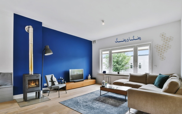 ڕەنگی شین لە دیكۆری ماڵدا