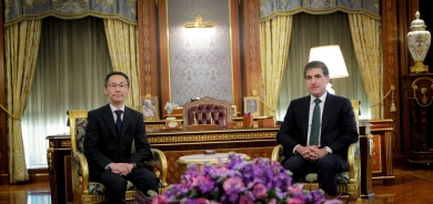 President Nechirvan Barzani meets with new Head of the Consular Office of Japan