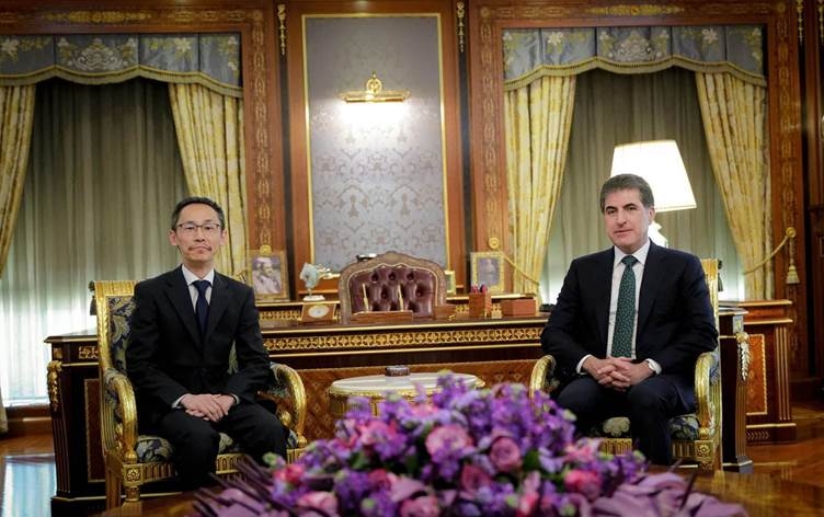 Nêçîrvan Barzanî, Berpirsê nû yê Konsulxaneya Japonyayê ya Hewlêrê qebûl kir