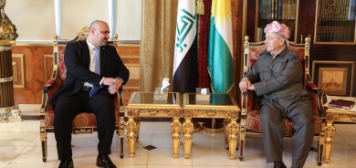 لە سەلاحەددین سەرۆك مەسعود بارزانی پێشوازی لە بەڕێز محەممەد سەمعان سەرۆكی بەرەی توركمانی عێراق كرد.