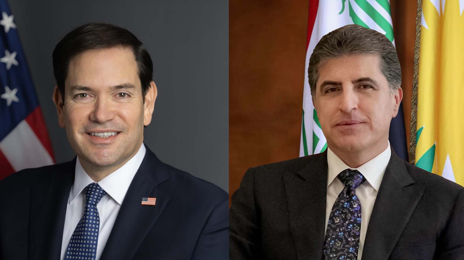 President Nechirvan Barzani receives a phone call from the US Secretary of State