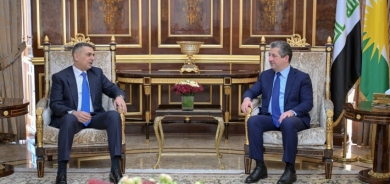 رئيس حكومة إقليم كوردستان يستقبل محافظ البصرة