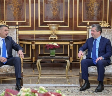 سەرۆکی حکوومەتی هەرێمی کوردستان، پێشوازیی لە ئەسعەد ئەلعیدانی، پارێزگاری بەسرا کرد.