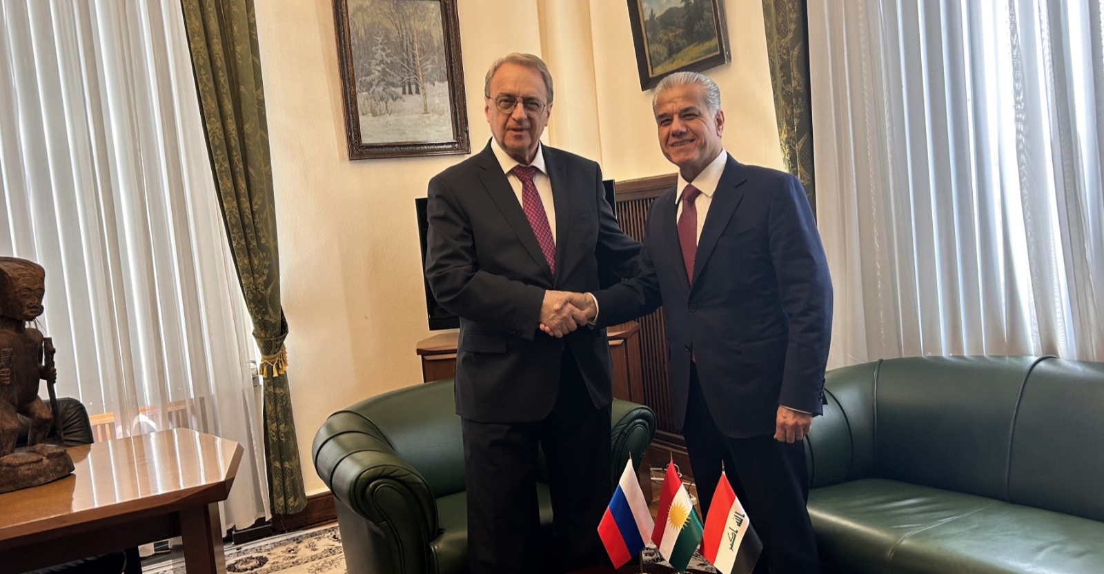 اربيل وموسكو يؤكدان على حل القضايا مع بغداد على أساس الدستور