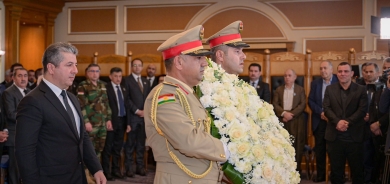 رئيس حكومة إقليم كوردستان يحضر مراسم استقبال جثمان الراحل كريم شنكالي