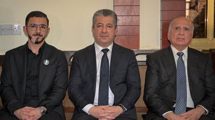 مسرور بارزاني يشارك في مجلس عزاء كريم شنگالي