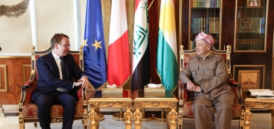 ســەرۆك  بـــارزانی پێشوازی لە بەڕێز پاتریك دورێل باڵیۆزی فەڕەنسا لە عێراق كرد