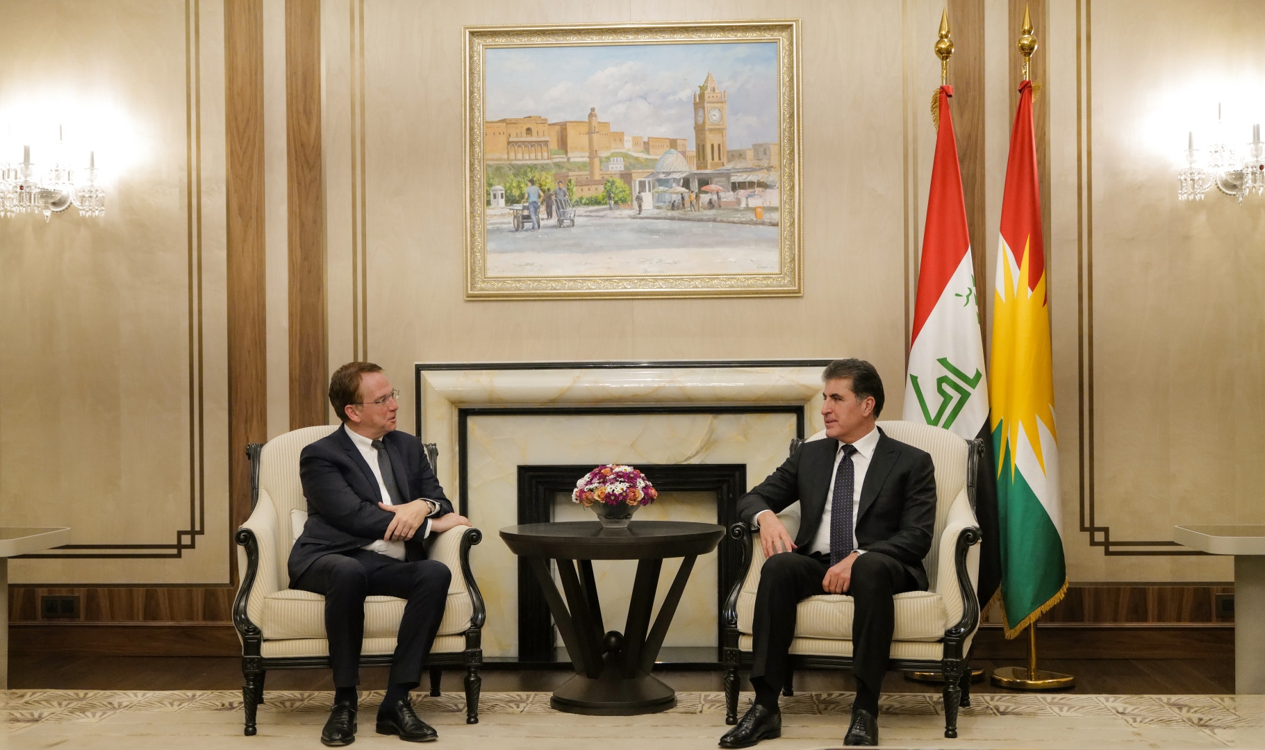 President Nechirvan Barzani and French Ambassador discuss the situation in the region