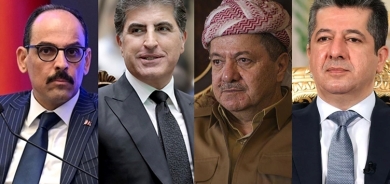 الرئيس بارزاني ونيجيرفان بارزاني ومسرور بارزاني يجتمعون مع رئيس جهاز الاستخبارات التركي