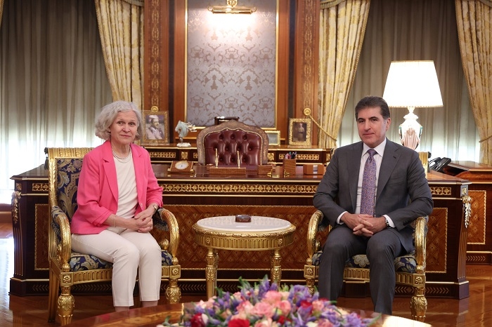 President Nechirvan Barzani thanks the departing Finnish Ambassador