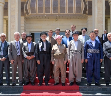 لـــە ســـەلاحەددین سەرۆك مەسعود بارزانی پێشوازی لە ئەندامانی ئەنجوومەنی پشتیوانیی پارێزگای هەڵەبجە كرد