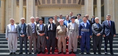 لـــە ســـەلاحەددین سەرۆك مەسعود بارزانی پێشوازی لە ئەندامانی ئەنجوومەنی پشتیوانیی پارێزگای هەڵەبجە كرد