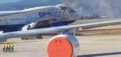 فڕۆکەیەکی نەفەر هەڵگر لە ئیسپانیا ئاگری گرت