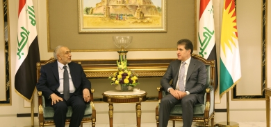 نێچيرڤان بارزانى، سه‌رۆكى هه‌رێمى كوردستان، پێشوازيى له‌ به‌ڕێز مه‌حموود ئه‌لمه‌شهه‌دانى، سه‌رۆكى ئه‌نجومه‌نى نوێنه‌رانى عێراق و شاندێكى ياوه‌رى كرد