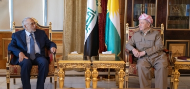 لـــە سەلاحەددین سەرۆک مەسعود بارزانی پێشوازی لە شاندێکی ئەنجوومەنی نوێنەرانی عێراق بە سەرۆکایەتیی بەڕێز مەحمود مەشهەدانی کرد.