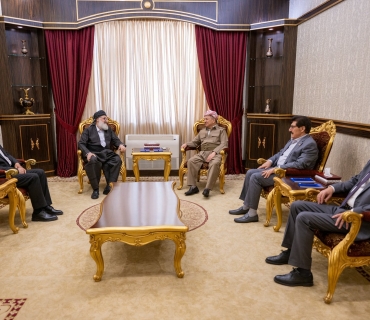 لە سەلاحەددین سەرۆک مەسعود بارزانی پێشوازی لە بەڕێز عیرفان عەبدولعەزیز ڕابەری گشتیی بزووتنەوەی ئیسلامی کرد.