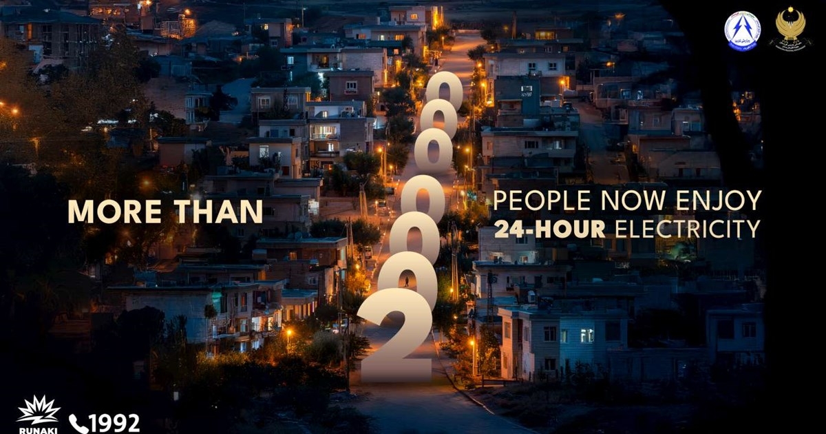 Kurdistan Region Achieves Major Milestone in 24-Hour Electricity Coverage Under Runaki Program