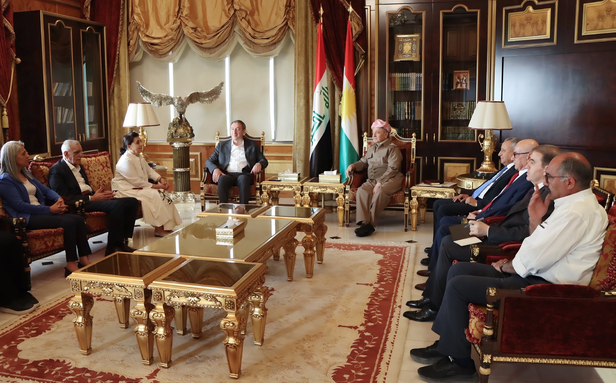 President Barzani Receives High-Level Delegation from DEM Party, Reaffirms Support for Peace Process in Turkey