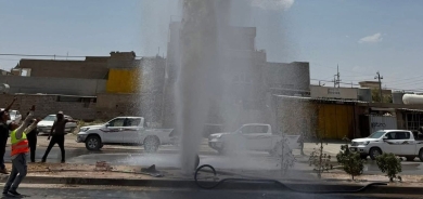 بدء اختبار وتنظيف خط أنابيب مشروع الإمداد السريع للمياه في أربيل