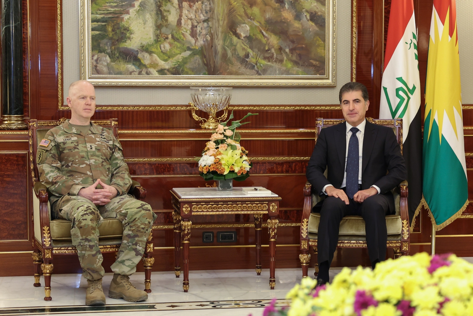 President Nechirvan Barzani commends the international coalition