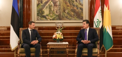 نێچيرڤان بارزانى، سه‌رۆكى هه‌رێمى كوردستان، پێشوازیی له‌ به‌ڕێز هانۆ پێڤكور، وه‌زيرى به‌رگريى ئيستۆنيا و شاندێكى ياوه‌رى كرد.