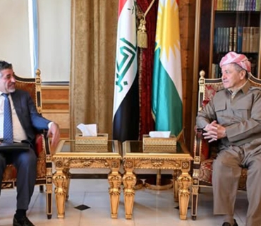 لە سەلاحەددین سەرۆك مەسعود بارزانی پێشوازی لە بەڕێز باڵیۆز ستیڤن فەیگن هەڵسوڕێنەری كاروباری باڵیۆزخانەی ئەمەریكا لە عێراق كرد.