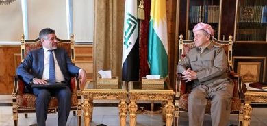 لە سەلاحەددین سەرۆك مەسعود بارزانی پێشوازی لە بەڕێز باڵیۆز ستیڤن فەیگن هەڵسوڕێنەری كاروباری باڵیۆزخانەی ئەمەریكا لە عێراق كرد.