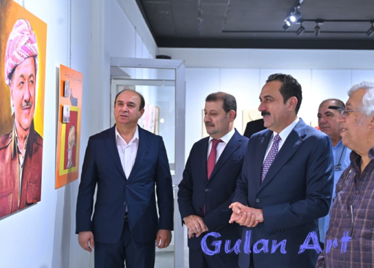 هونەرمەندی عێراقی(ئیبراهیم ئەلسەعید) پێشانگەیەكی تایبەتی شێوەكاری لە هەولێر كردەوە