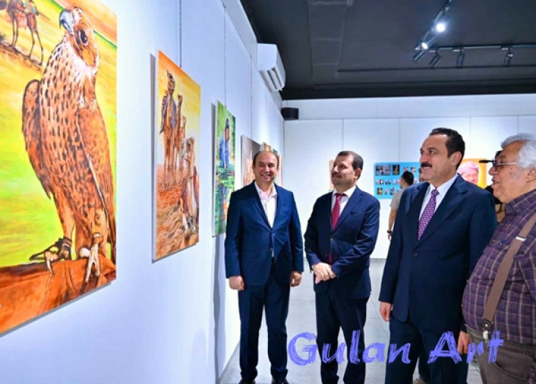 هونەرمەندی عێراقی(ئیبراهیم ئەلسەعید) پێشانگەیەكی تایبەتی شێوەكاری لە هەولێر كردەوە