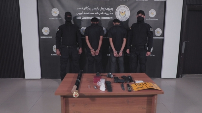 شرطة أربيل تطيح بمتهمين متورطين في جرائم سرقة ومخدرات