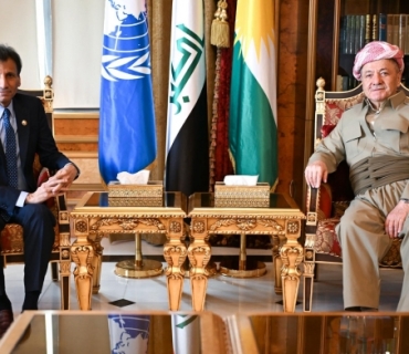 لە سەلاحەددین سەرۆك مەسعود بارزانی پێشوازی لە بەڕێز (د. محمد الحسان) نێردەی تایبەتی سكرتێری گشتیی ڕێكخراوی نەتەوە یەكگرتووەكان بۆ عێراق كرد