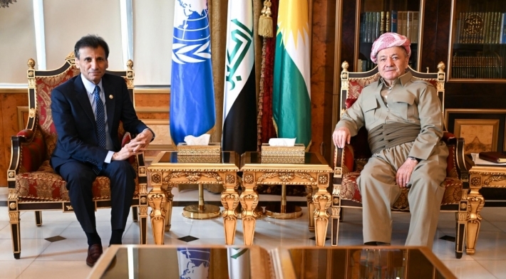 Serok Barzanî pêşwazî li Nûnerê Taybet ê Sekreterê Giştî yê NYê bo Iraqê kir