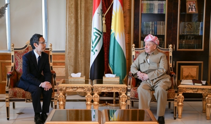 Serok Barzani li Hewlerê pêşwazî li Konsulê Giştî yê nû yê Japonyayê kir