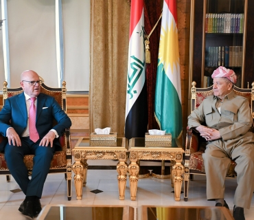 لە سەلاحەددین سەرۆك مەسعود بارزانی پێشوازی لە بەڕێز تۆماسۆ سانسۆنی كونسوڵی گشتیی ئیتاڵیا لە هەولێر كرد