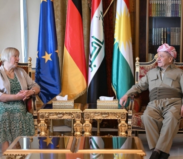 له سەلاحەددین سەرۆك مەسعود بارزانی پێشوازی لە بەڕێز كریستیەن هۆهمەن باڵیۆزی ئەڵمانیا لە عێراق كرد