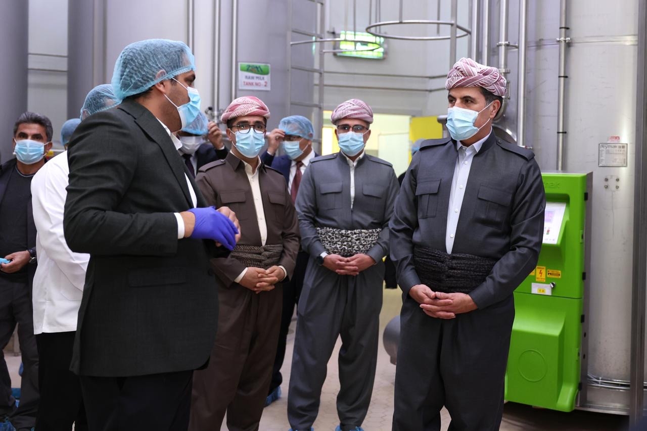 President Nechirvan Barzani visits Zom Dairy Factory