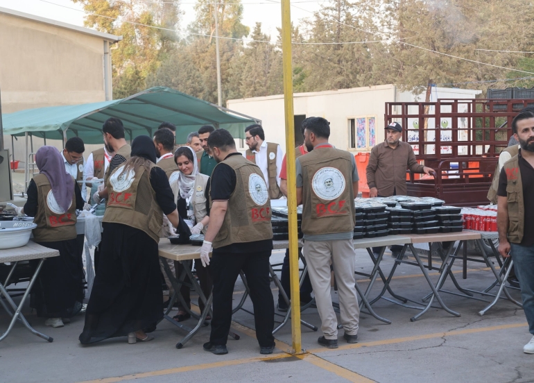 دەزگای خێرخوازیی بارزانی  خزمەتگوزارییەکی بەرفراوان بۆ زیارەتکارانی چلەی ئیمام حوسێن دابین دەکات