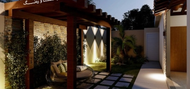 ڕووناككردنەوەی باخچە و دانیشتنەكانی دەرەوە