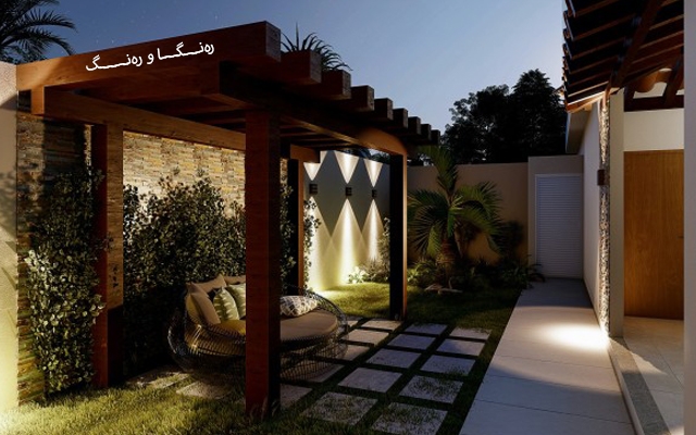 ڕووناككردنەوەی باخچە و دانیشتنەكانی دەرەوە