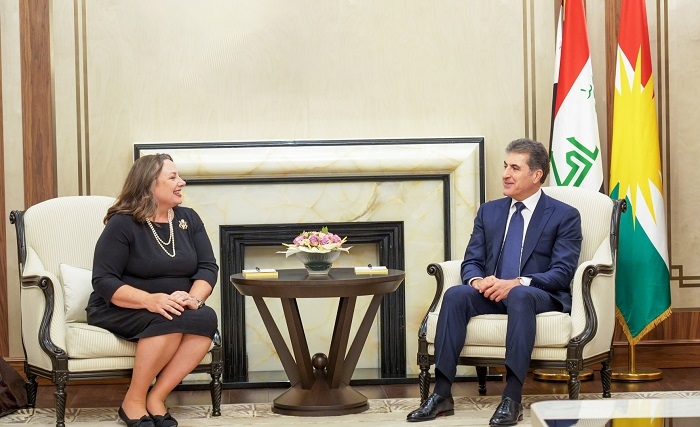 President Nechirvan Barzani receives both the departing and the incoming US Consul General