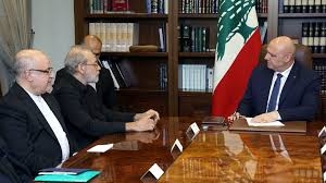 الرئيس اللبناني للاريجاني: نرفض أي تدخل في شؤوننا الداخلية