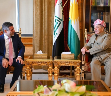 ســـەرۆك  بـــارزانـــی پێشوازی لە ستیڤن فەیگن هەڵسوڕێنەری كاروباری باڵیۆزخانەی ئەمەریكا لە عێراق  كرد