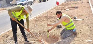 اطلاق حملة تشجير جديدة لزيادة المساحات الخضراء في العاصمة أربيل