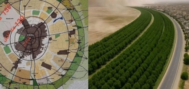 مشروع «الحزام الأخضر» ينقذ أربيل من الغبار القادم من العراق